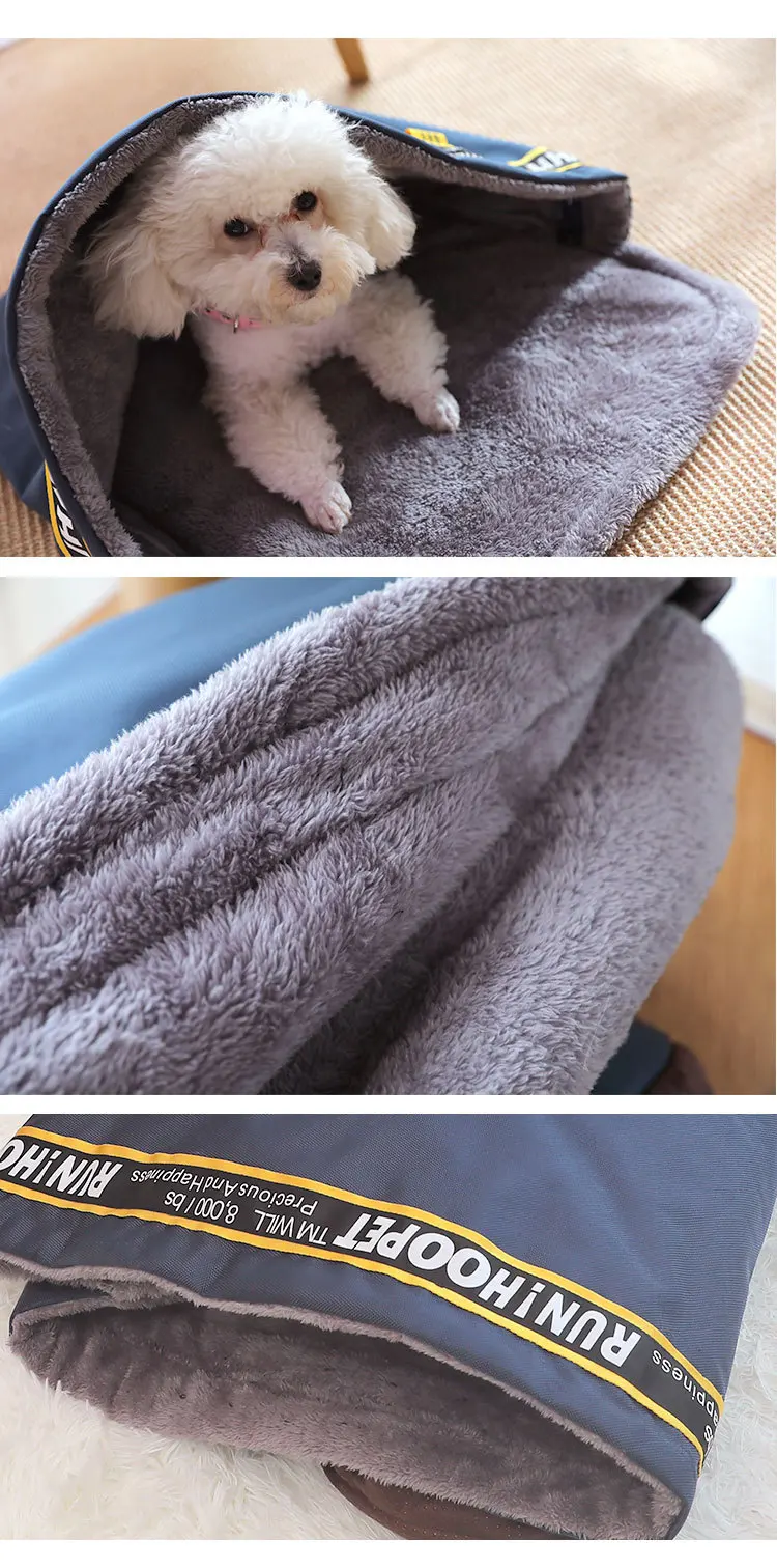 Dog Sleeping Bag Small Large Dog Teddy Golden Retriever Dogs And Cats Universal Kennel Winter Warm Pet Pajama of Bed House