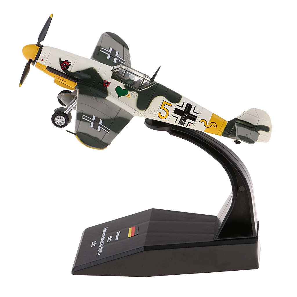 1:72 Bf-109 / Me-109 немецкая модель поршневого самолета-бойца литой военный авиационный