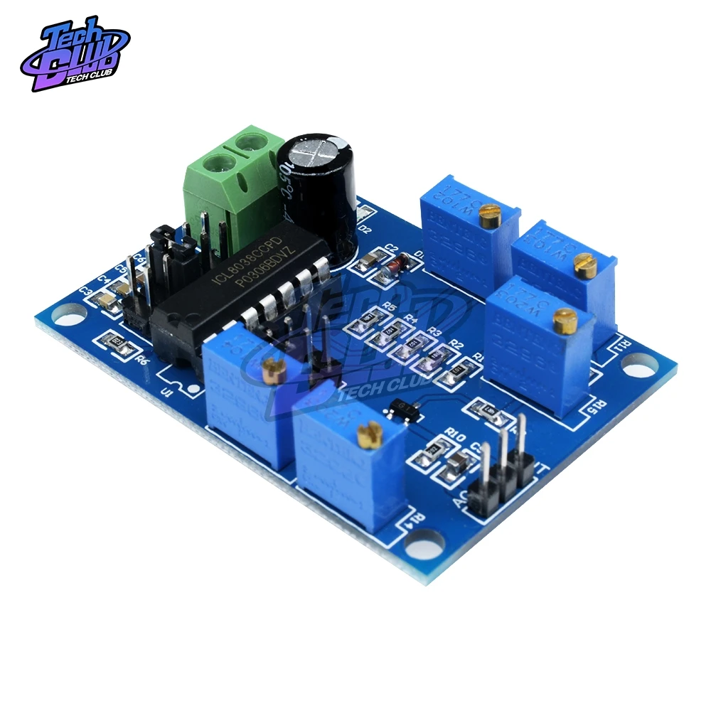 

ICL8038 Signal Generator Medium/Low Frequency 10Hz-450KHz Triangular/Rectangular/Sine Wave Generator Module 12V to 15V