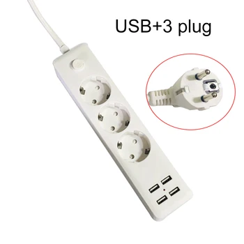 

EU Plug Power Strip Network Filter Travel Portable Socket 2A Fast Charging 4 USB Port 1.8M Cable for Smartphones Tablets