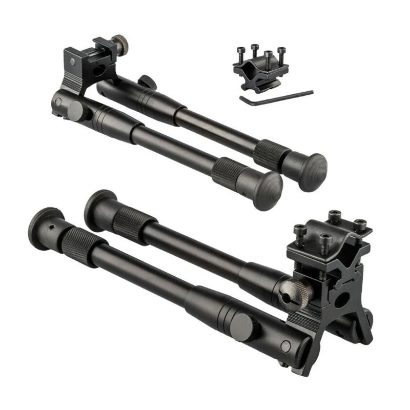 

Adjustable Foldable Rifle Bipod Aluminum Alloy Tactics Bracket Torch Barrel Tube Mount Support