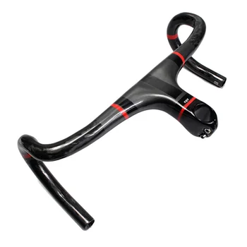 

EC90 Road Bike Bicycle Integrated Handlebar Carbon Fiber Handle Drop Bar Practical Lightweight Hat Road Bicycles Accessories