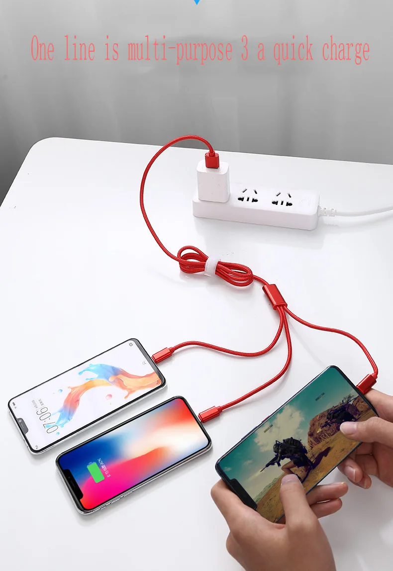 Быстрая зарядка USB линия 3 a кабель для передачи данных type-C кабель для зарядного устройства Micro USB кабель как одна телефонная линия для iPhone7