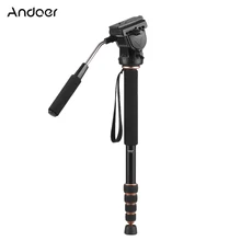 Andoer TP-188 160 см/6" выдвижной монопод из алюминиевого сплава с жидкой головкой Максимальная нагрузка 8 кг для Canon Nikon sony DSLR камеры