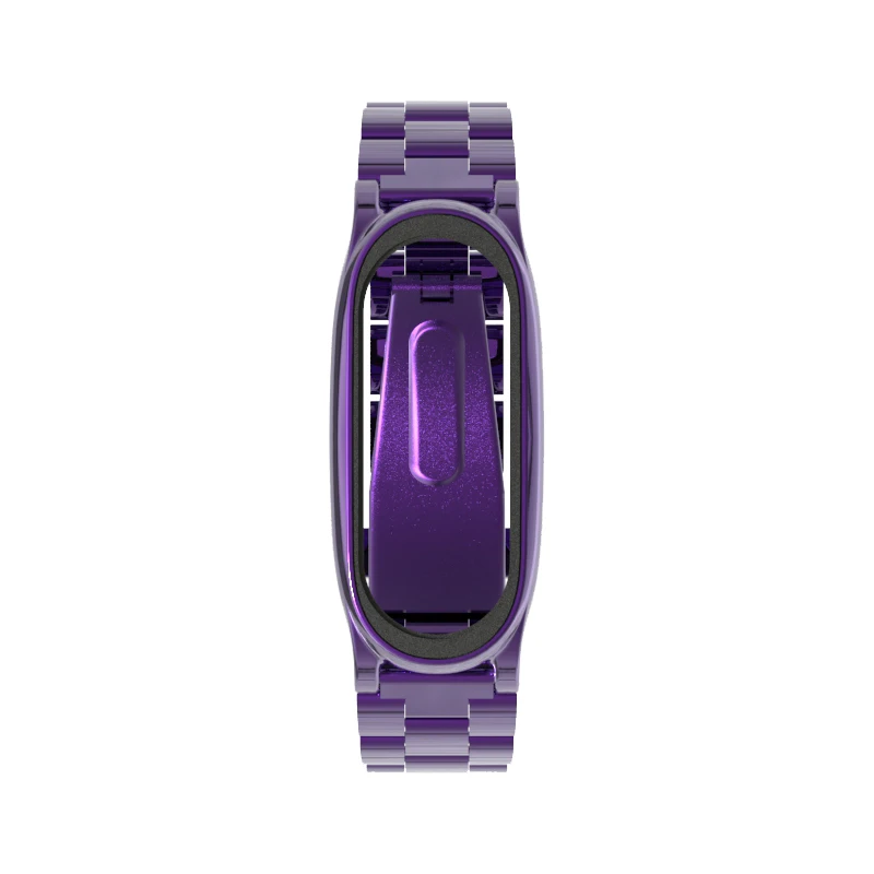 purple Mi jobs mi Band 4 ремешок на запястье для Xiaomi mi Band 3 4 Смарт часы браслет отвертки из нержавеющей стали металлический браслет mi band 3/4 - Цвет: purple