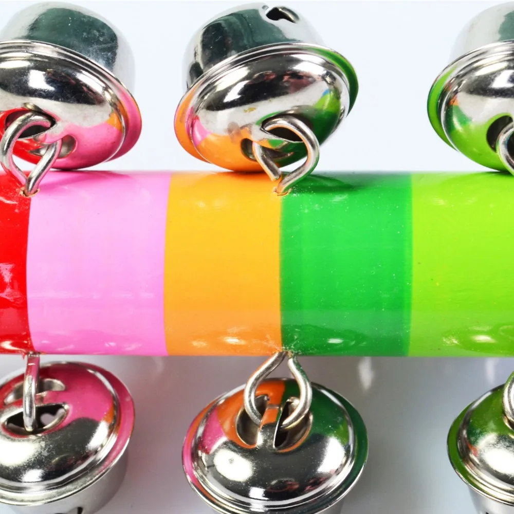 Wooden Baby Rattle toys for kids baby toy for 0 12months Rainbow colorful Educational Handle Music 3