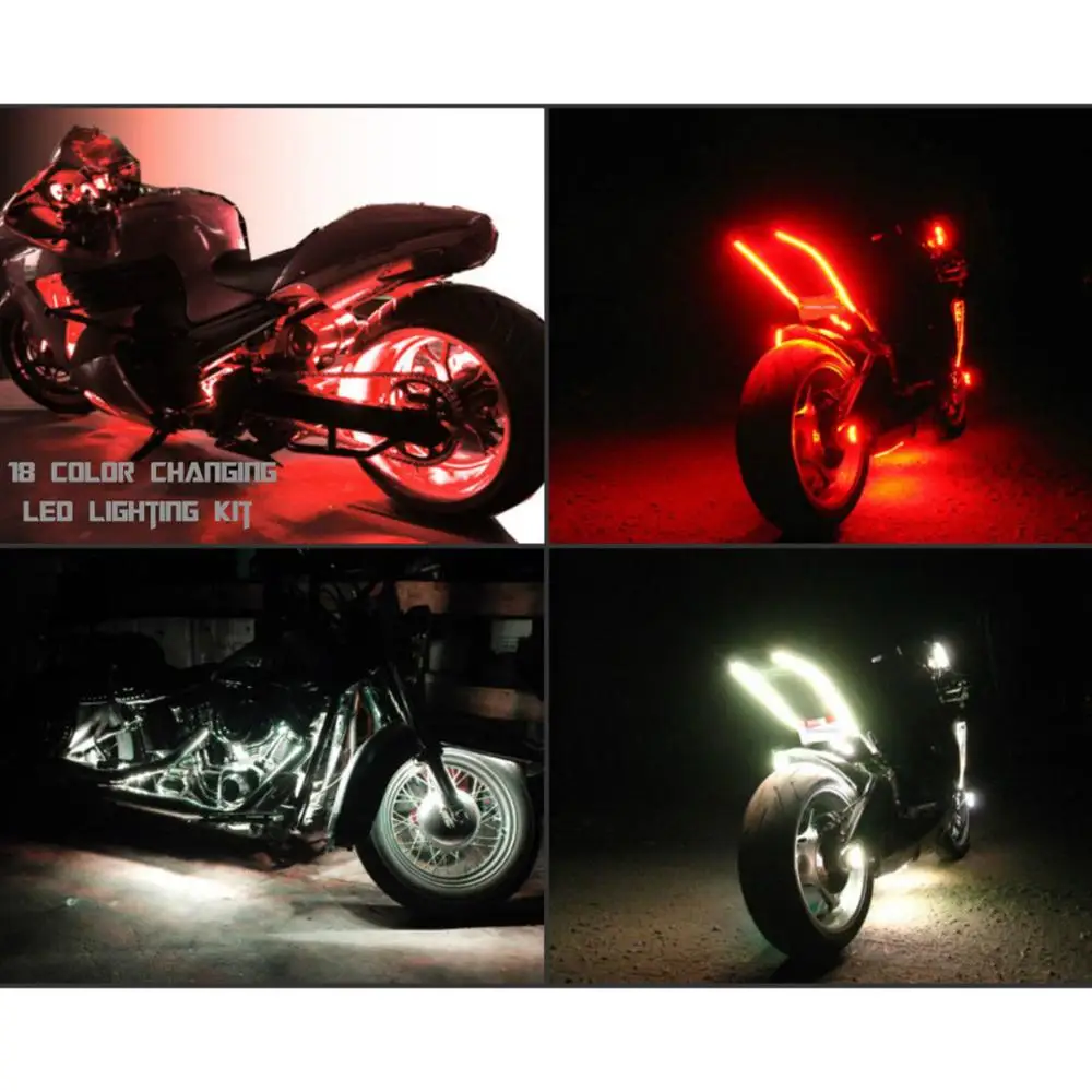 

Artudatech 12x Motorcycle Decorative Lights For ATV RGB LED Neon Under Glow Light Strip Kit