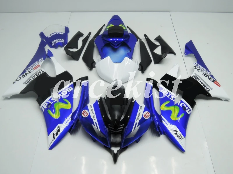 ABS мотоцикл полный обтекатель комплект подходит для YAMAHA YZF-R6 2008- 08 09 10 11 12 13 14 15 16 комплект кузова белый синий