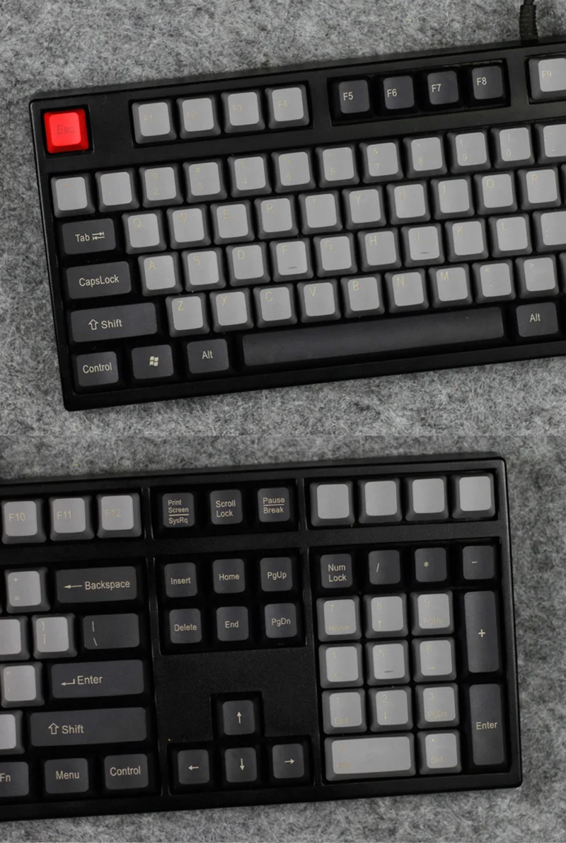 108 клавиш PBT Keycap черный серый смешанный Dolch толстый PBT OEM профиль для Cherry MX переключатели клавиатура Keycap добавить Mac ключ