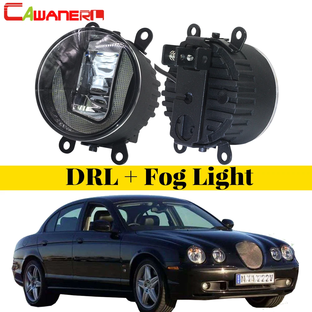 

Cawanerl Car Accessories 2in1 LED Fog Light Daytime Running Light DRL White 12V For Jaguar S-Type (CCX) Saloon 1999-2007