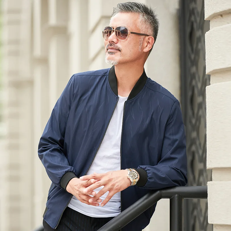 

2018 New Style Autumn MEN'S Coat Casual Stand Collar Spring And Autumn Tops Middle-aged MEN'S Jacket Winter Daddy Clothes