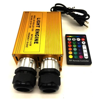 

Good Quality Aluminum Double Head 2*16W LED Fiber Light Engine 32W RGB LED Fiber Engine RF Wireless Optic Fiber Lights Driver