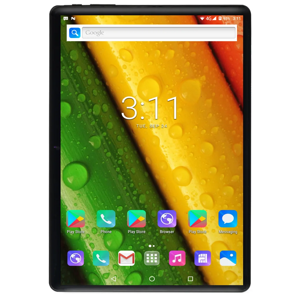 Новая система 10,1 дюймов Android 9,0 планшетный ПК 4G Телефонный звонок 2.5D Закаленное стекло десять ядер 8 ГБ/128 Гб Две sim-карты Wi-Fi Bluetooth планшет