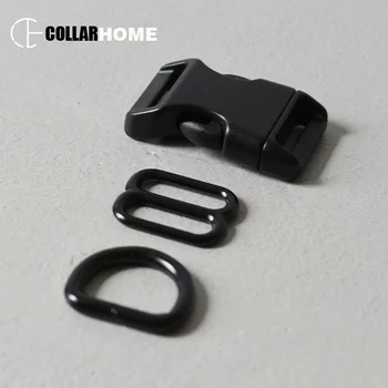 

200 sets metal D Dee rings adjuster plastic buckle 3/4" 20mm bag chain belt buckle slider dog collar necklace sewing accessory