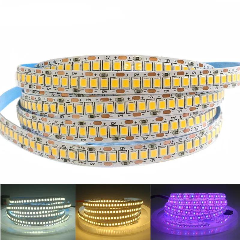 DC 12 В 24 SMD 2835 Светодиодная лента светильник 5 м белая RGB не водонепроницаемая лампа