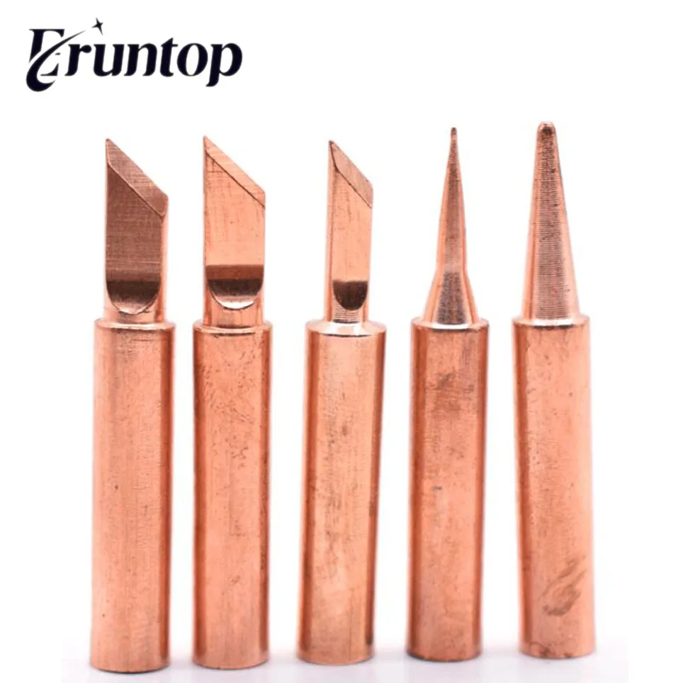 Медные наконечники для паяльной станции Eruntop 936 937 8586 5 шт./лот 900M-T | Инструменты