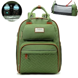 Sac à dos à langer pour bébé, Oxford, maman, maternité, poussette pliable pour nourrissons, sacs à langer USB, moustiquaire A111 