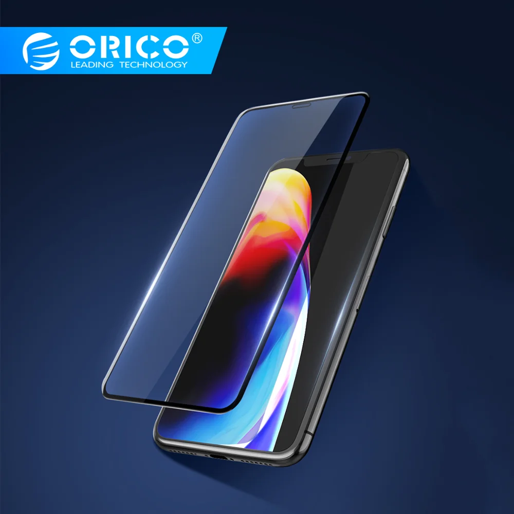 Защитное закаленное стекло ORICO для iphone X, XS, XR, XS, Max, анти-синий светильник, 3D изогнутое закаленное стекло для iphone