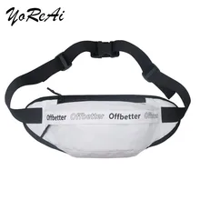 

Unisex Waist Bag Fanny Pack Street Style Chest Bags Hip Hop Packs Fashion Crossbody Bag Letter Earphone Hole Waist Phone Pocket
