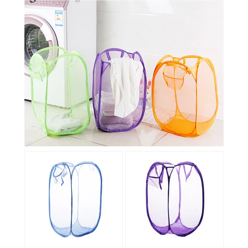 Складная сетчатая корзина для стирки белья сумок хранения (цвет РАН)|Корзины