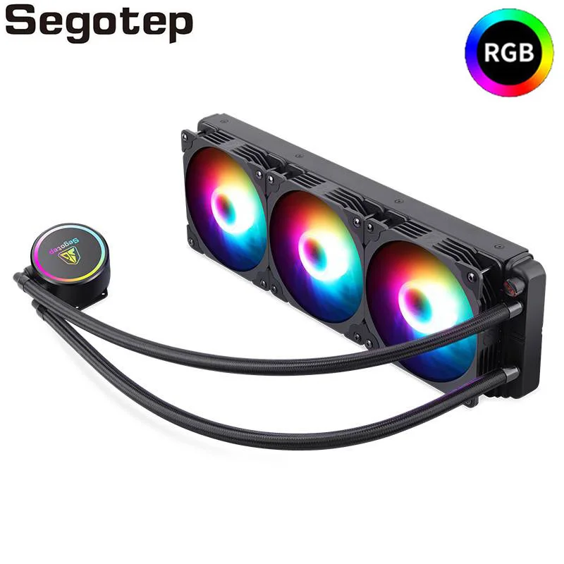 Segotep 360 ЦП с водяным охлаждением AIO оснащенный 3 120 мм вентиляторы RGB Cooler радиатор
