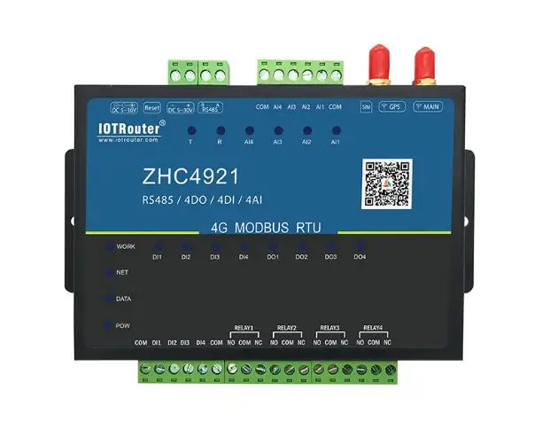 

4G Modbus RTU 8-way Network IO Controller Relay Switch Detection Analog Module 4921