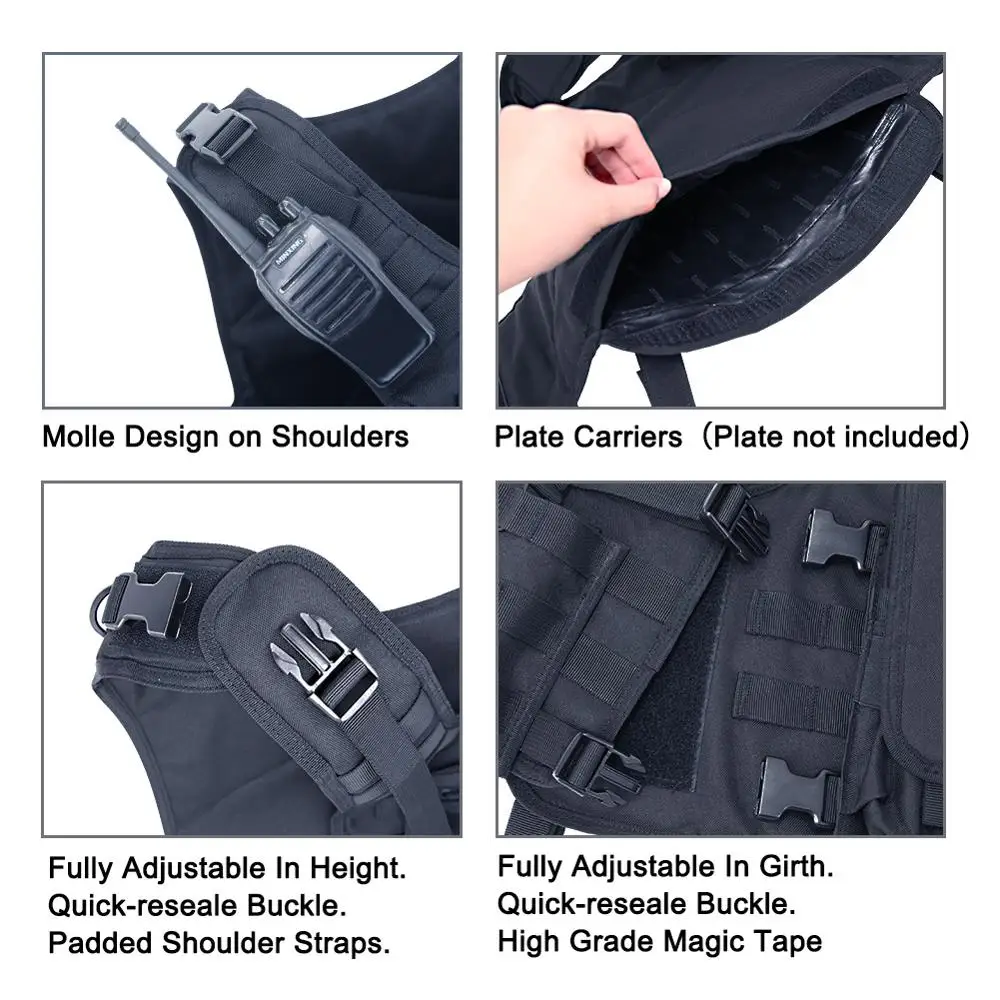 MGFLASHFORCE Molle Airsoft жилет тактический жилет пластина Перевозчик Swat рыбалка охота жилет военная армия Броня полицейский жилет