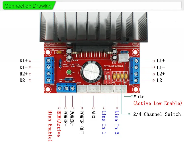 CIRMECH HIFI TDA7388 4 канала домашний усилитель доска автомобильный аудио усилитель плата 4X41 Вт upport стерео объемный звук