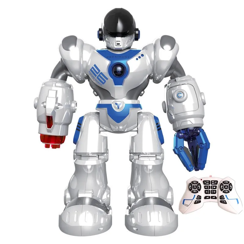 Multifunctional RC Intelligent Robot Voice Control Intelligent Dialogue Launching Missiles Puzzle Teaching Programming Mode Toy 6