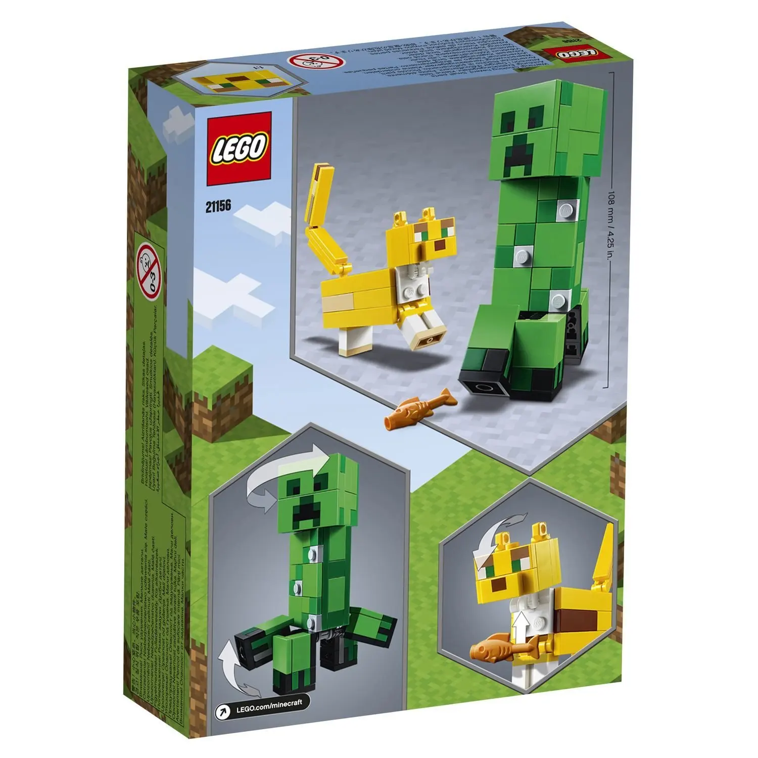 Designer Lego Lego Minecraft cryper and ocelot large 21156 Designer Lego Lego Minecraft cryper and ocelot large 21156