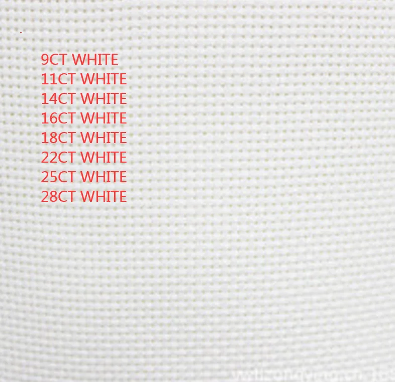 Cross-Stitch Embroidery Fabric Canvas-Cloth Evenweave 28ct 25ct 22ct White-Color