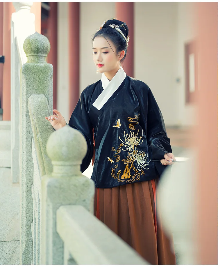 Вышивка Hanfu Женские китайские танцевальные костюмы восточное платье феи народный фестивальный рейв наряд певцов одежда для представления DC3173
