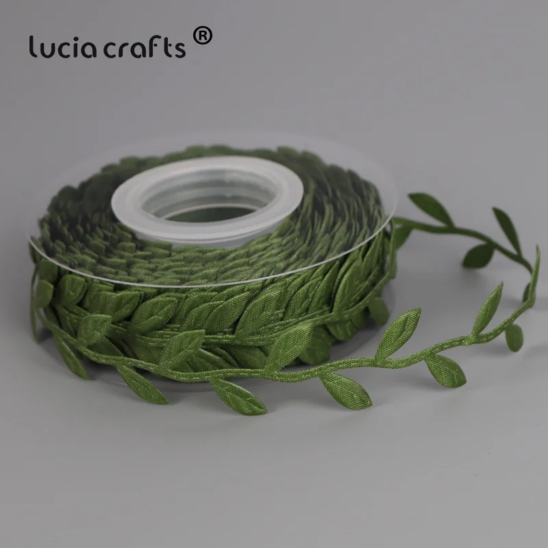 Lucia crafts 1 рулон/лот(10 метров/рулон) 30 мм листья отделка украшения лист ленты DIY ткань аппликации швейная одежда Q0708