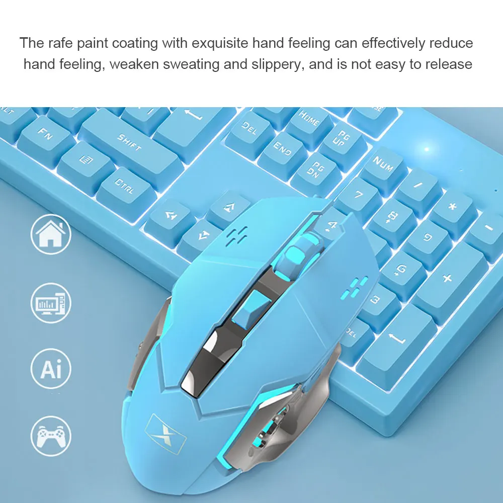 Rechargeable Wireless Keyboard Mouse Set Mechanical Hand Feeling Multimedia Combination Esports Gaming Keyboard Gaming Mouse