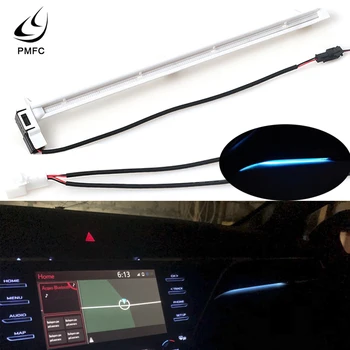 

PMFC LED Decorative Light Car Interior Center Console Atmosphere Light For Camry 2018 White Plastic Ice blue 12V LED Chips