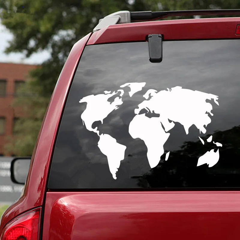 

Free Shipping World Map Car Stickers And Decal For Rearview Mirror Auto Head Engine Cover Windows Cars Decoration Accessories