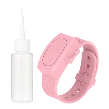 

Wristband Hand Dispenser Refillable Silicone Bracelet for Hand Washing 15ml Wearable Hand Dispenser with 50ml Bottle