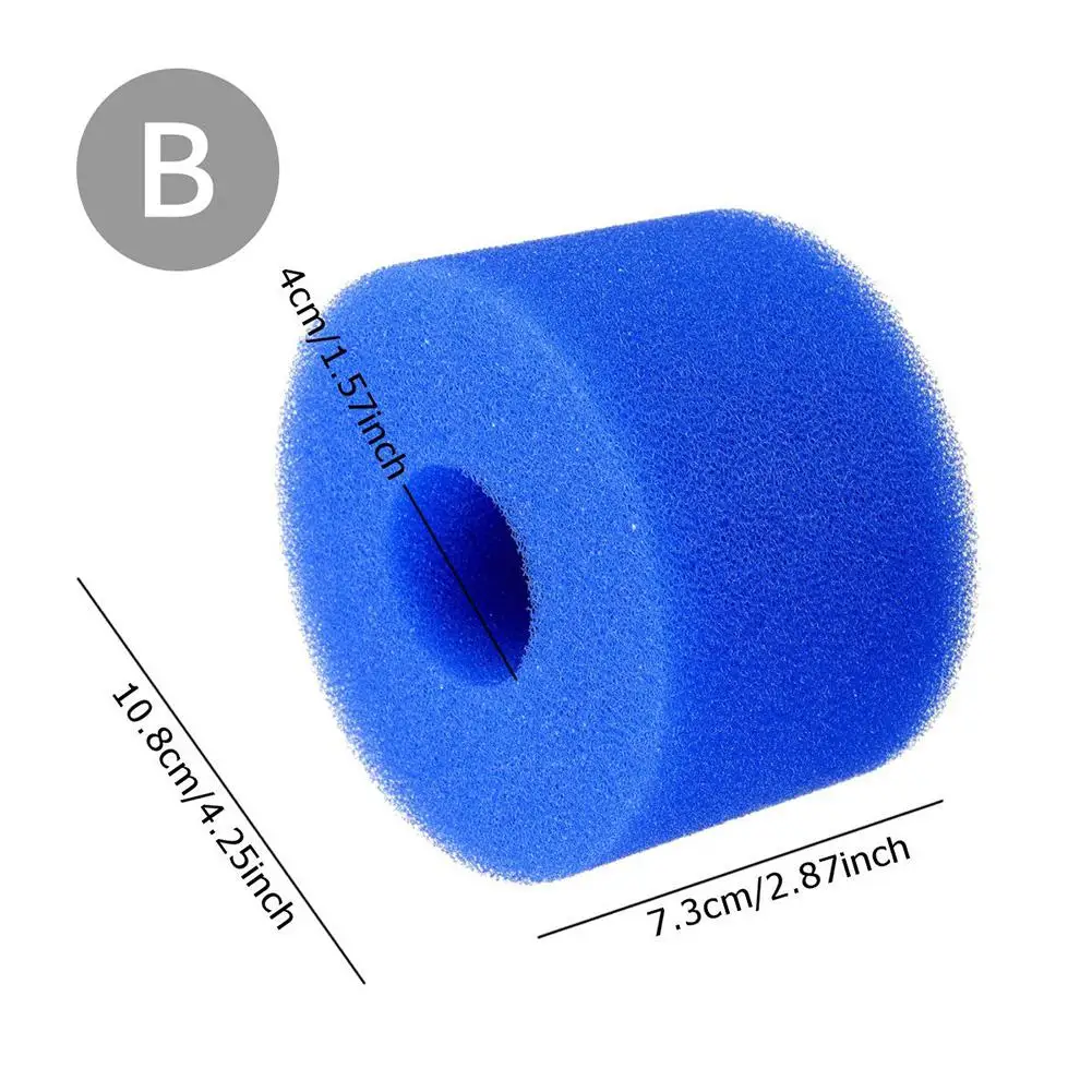 Горячая бассейн фильтровальная пена оборудование для очистки пены Многоразовые моющиеся губки картридж Губка аксессуары 3 размера - Цвет: B 108x40x73MM