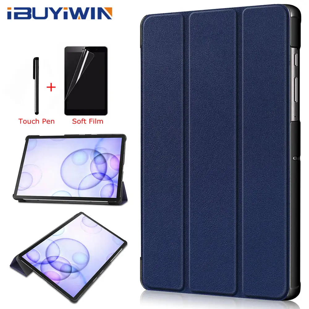 Умный Магнитный чехол из искусственной кожи для Samsung Galaxy Tab S6 10,5 SM-T860 SM-T865 10," планшет Funda Capa Чехол+ пленка для экрана+ ручка