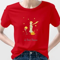 The Little Prince T-shirts Women Short Sleeve Fashion 2021 Cartoon Earth Space Hipster Spain Top Feminino Ropa Mujer Streetwear