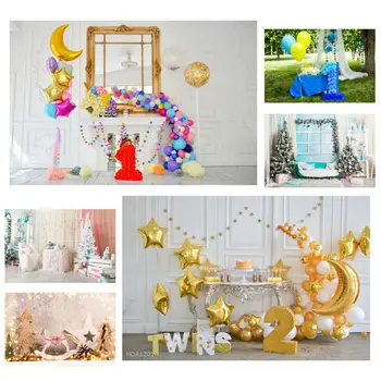 

2 Szies Baby Photo Background Children Birthday Party Background Cloth Non-Woven Studio Photography Backdrop Props Print Decor