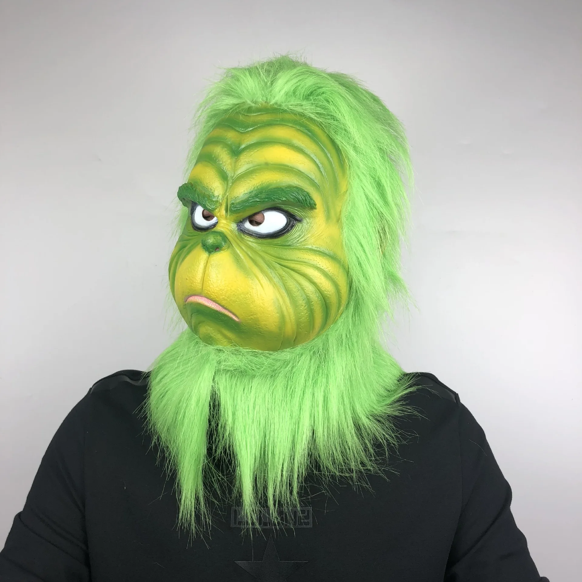 Смешной Grinch палантин Рождество маска для вечеринки Косплей Санта Рождество полный голова латексная маска далее взрослый костюм маска реквизит