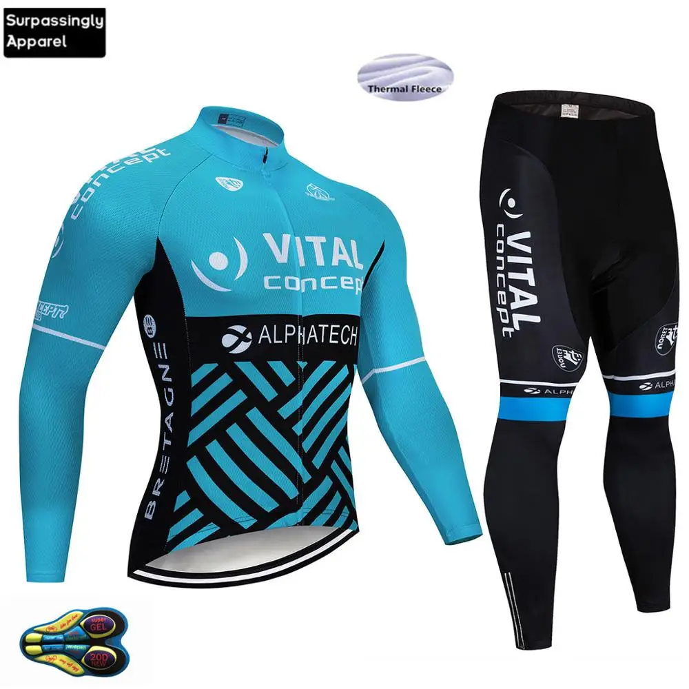 Pro Team VITAL велосипедная одежда, набор Джерси для велоспорта, теплая флисовая зимняя одежда для велоспорта, Майо Ropa Ciclismo Invierno Hombre