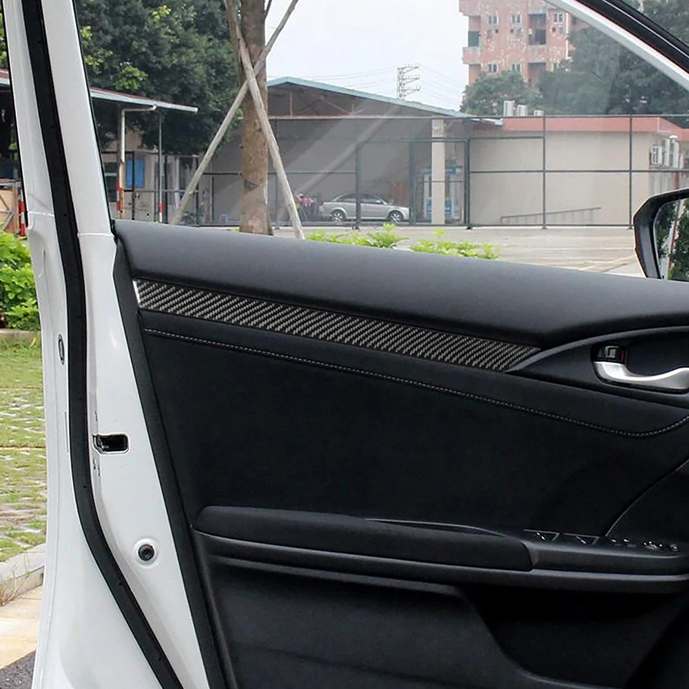 Отделка из углеродного волокна для межкомнатных дверей для Honda Civic