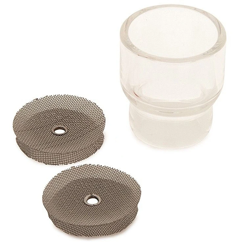 Pyrex Tig набор стаканчиков для сварки Tig факелов Wp-9 и Wp-17 газовые линзы 1,6 мм и 2,4 мм#12 размер чашки с фильтрами из нержавеющей стали