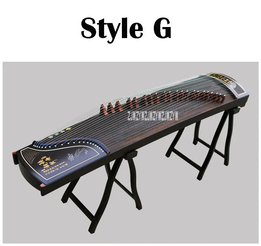 Guzheng Инструмент из цельного дерева ручная резьба профессиональная производительность guzheng с полным набором роскошных аксессуаров XSb001 - Цвет: G