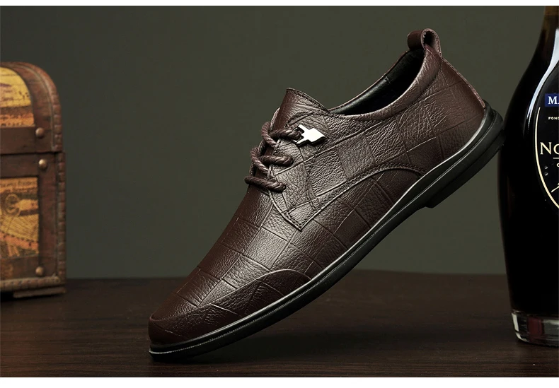 Высококачественная обувь из натуральной кожи; Мужская Осенняя водонепроницаемая обувь; классическая Уличная Повседневная обувь на плоской подошве; Прямая поставка