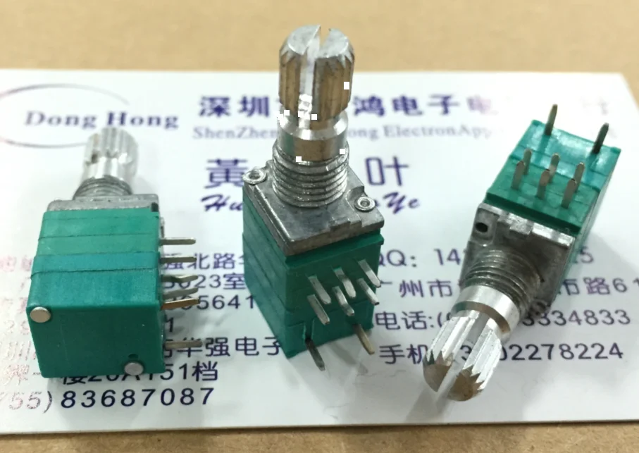 5PCS 09 precision potentiometer type double belt switch B50K sound volume dedicated B503 handle 15 mm long | Обустройство дома