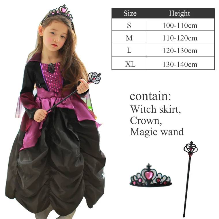 Новое поступление, костюм на Хэллоуин для детей, детская юбка ведьмы эльфа, шляпа для косплея, для девочек, для макияжа, для сцены, карнавала, вечерние платья - Цвет: purple