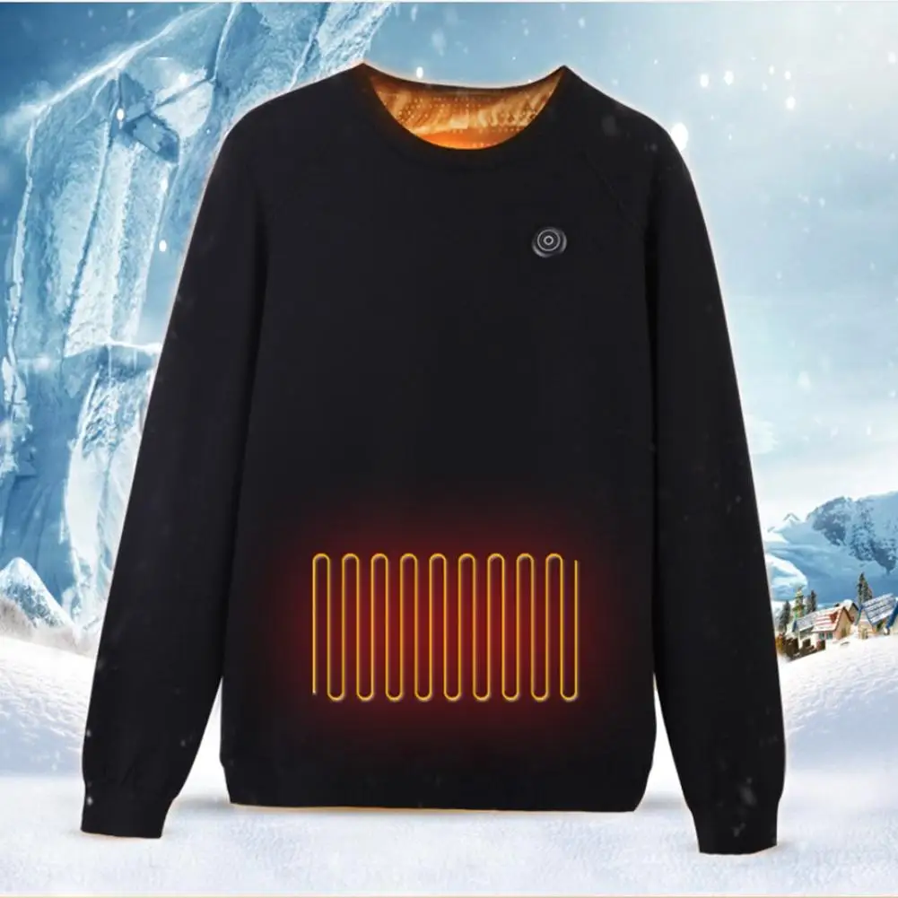 Intelligent Heating Sweater USB Electric Sweatshirt Warm Carbon Fiber Heated Jacket For Men And